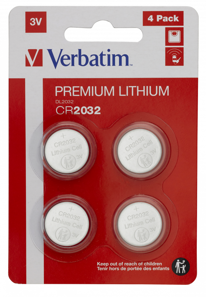 CR2032 3V Lithium Battery (4 pack)